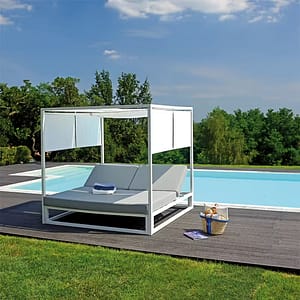 Baldacchino-Matrimoniale-alluminio-doppio-schienale reclinabile-moia-greenwood-OASI7B