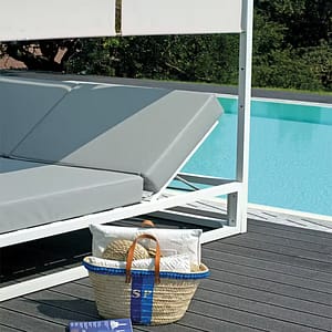 Baldacchino-Matrimoniale-alluminio-doppio-schienale reclinabile-moia-greenwood-OASI7B