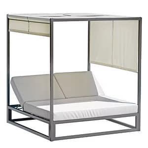 Baldacchino-Matrimoniale-alluminio-doppio-schienale reclinabile-moia-greenwood-OASI7T