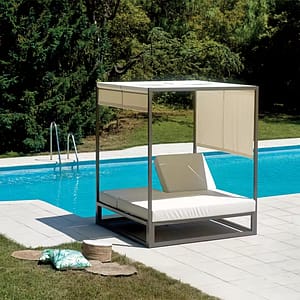 Baldacchino-Matrimoniale-alluminio-doppio-schienale reclinabile-moia-greenwood-OASI7T