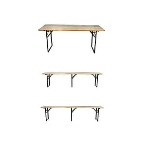 Set birreria tavolo cm 220x80 e due panche 220x25x47