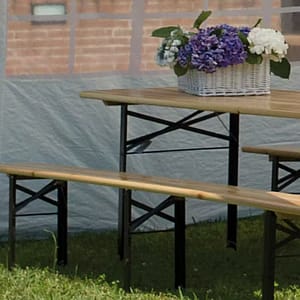 Set birreria tavolo cm 220x80 e due panche 220x25x47